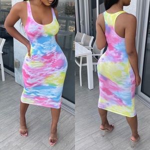 Colorful Sleeveless Casual Mini Dress